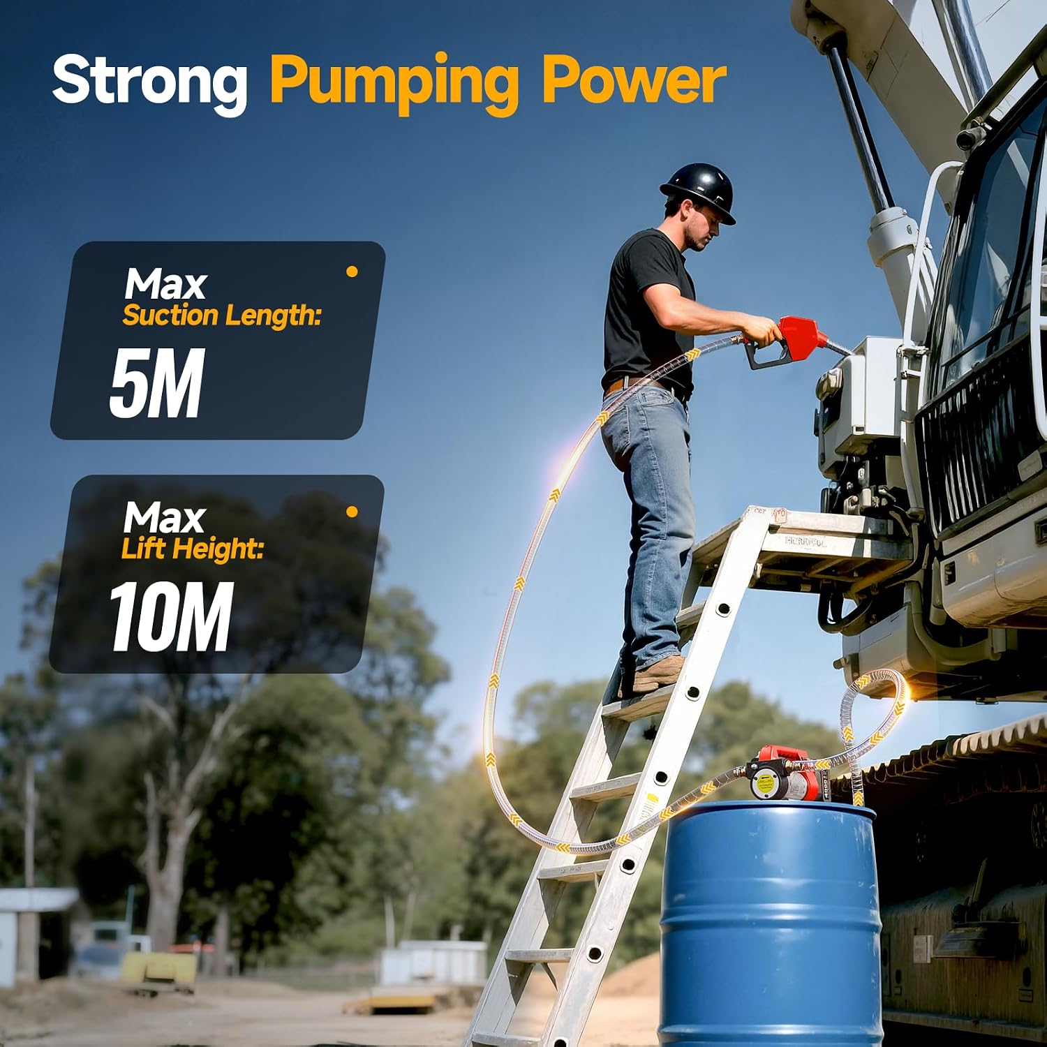 Thumbnail 4 de TaskStar Battery-Powered Fuel Transfer Pump: 45L/min Cordless Diesel Kit with 21V 4.0Ah Battery