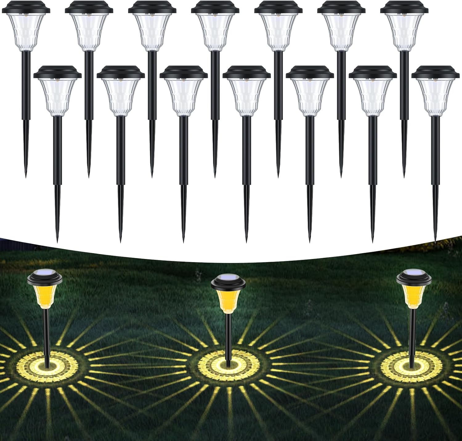 Thumbnail 6 de Wudyfei Solar Lights Outdoor Garden 8 Pack – LED Solar Pathway Lights