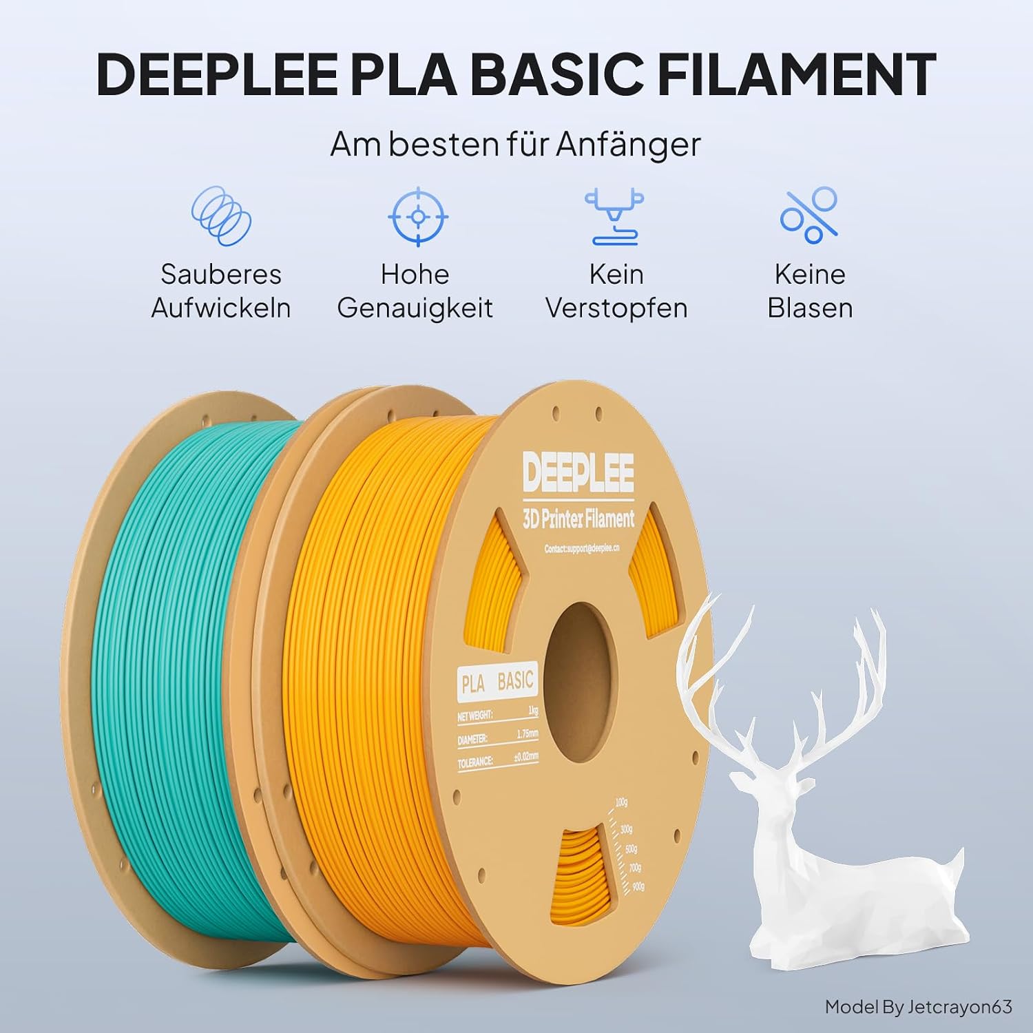 Detalle 2 de DEEPLEE Basic PLA Filament 1.75mm