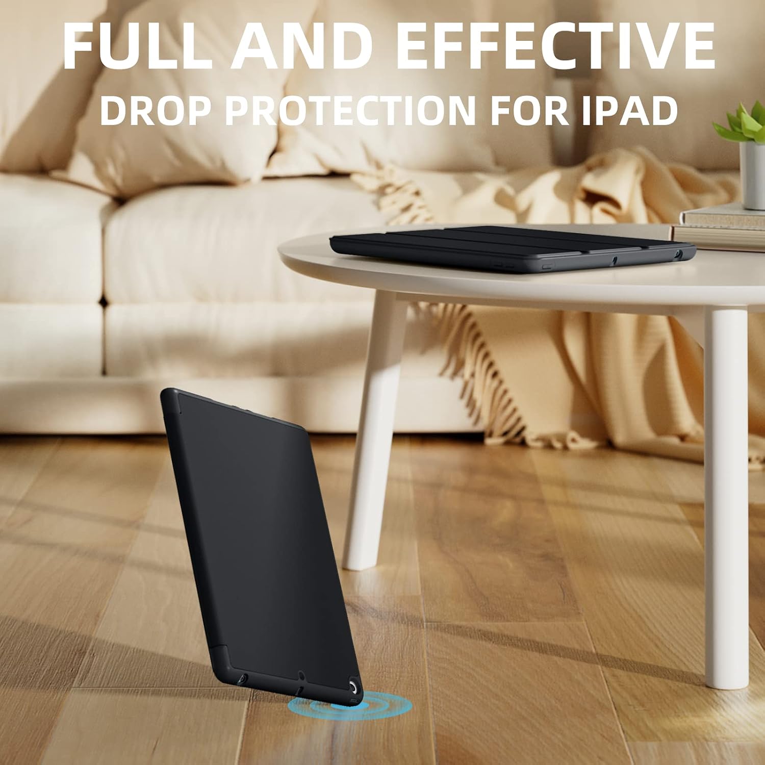 Thumbnail 6 de Akkerds iPad Case for 10.2-Inch 7th–9th Gen, Black, Pencil Holder & Tri-Fold Stand