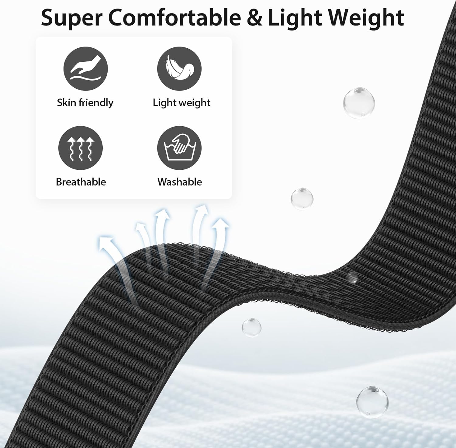 Thumbnail 1 de Higgs Nylon Loop Sport Strap for Apple Watch – breathable soft loop band in multiple colours