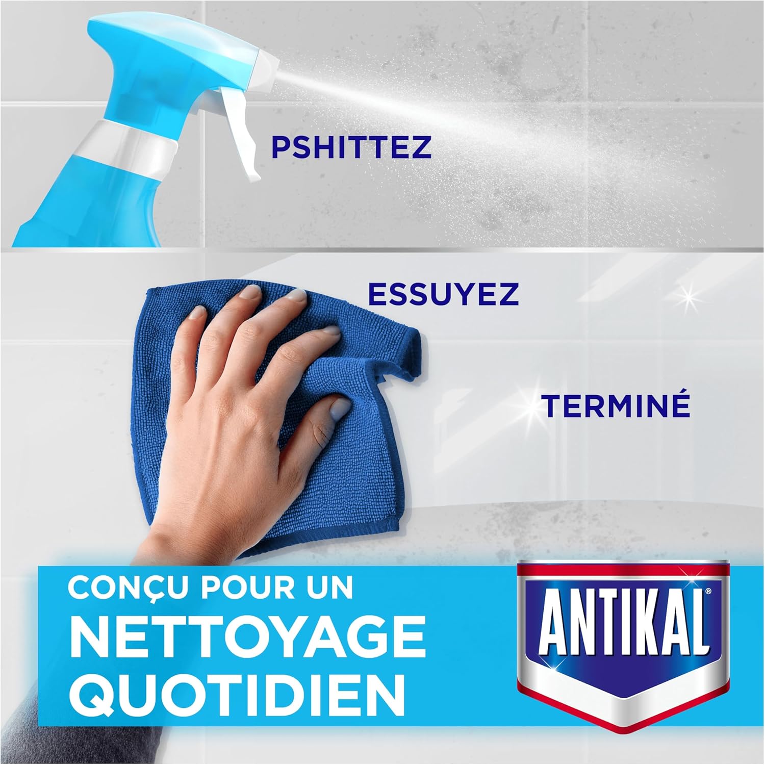 Thumbnail 5 de Antikal Spray Douche Express 800 ml – Parfum Fleur Blanche, sans rinçage, douche éclatante en un seul passage