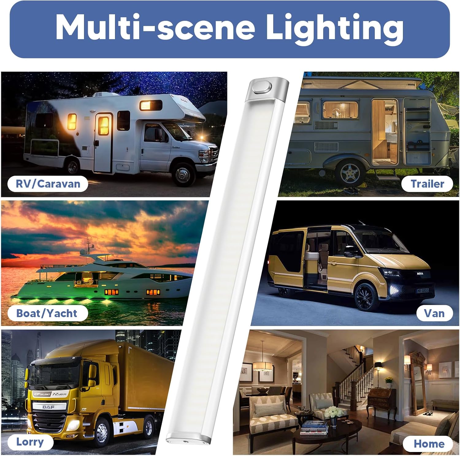 Thumbnail 5 de Kriogor 2-Pack 12V Interior LED Lights – 30cm, 120 LEDs with On/Off Switch