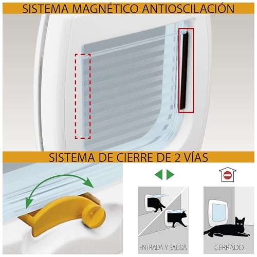 Detalle 2 de Ferplast Chatière pour chat chien, marron ⚙