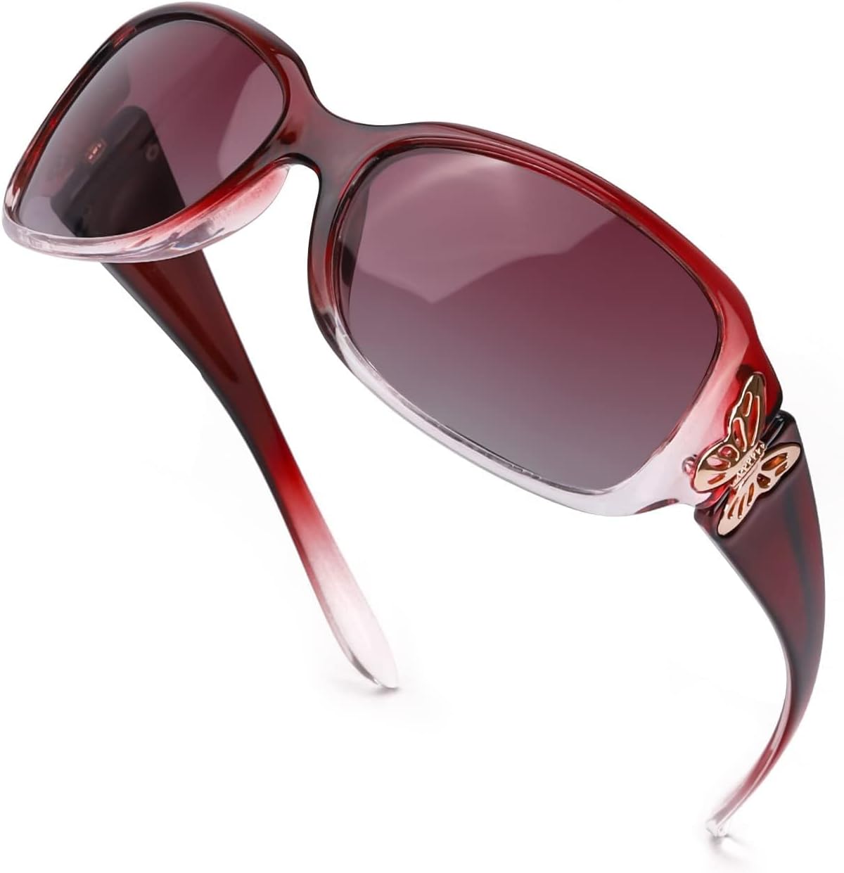 Detalle de LVIOE Polarised Sunglasses Womens Oversized – Large Butterfly Frame with UV Protection (Category 3)