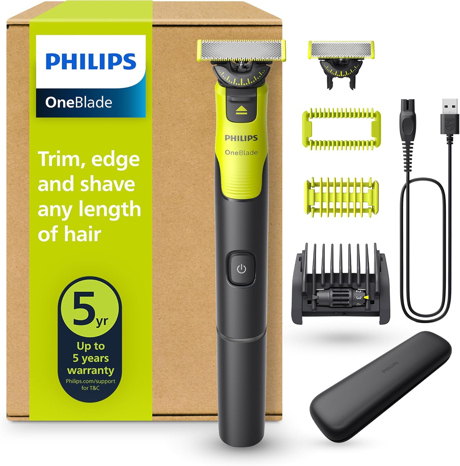 Detalle de Philips OneBlade 360 ✂️ Barbero y Recortadora Todo en Uno