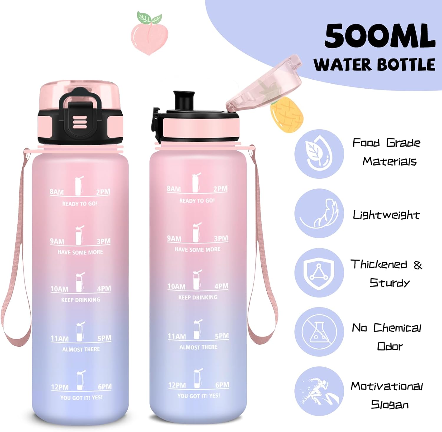 Thumbnail 1 de Cantimplora 500ml con Filtro y Marca de Tiempo 💧