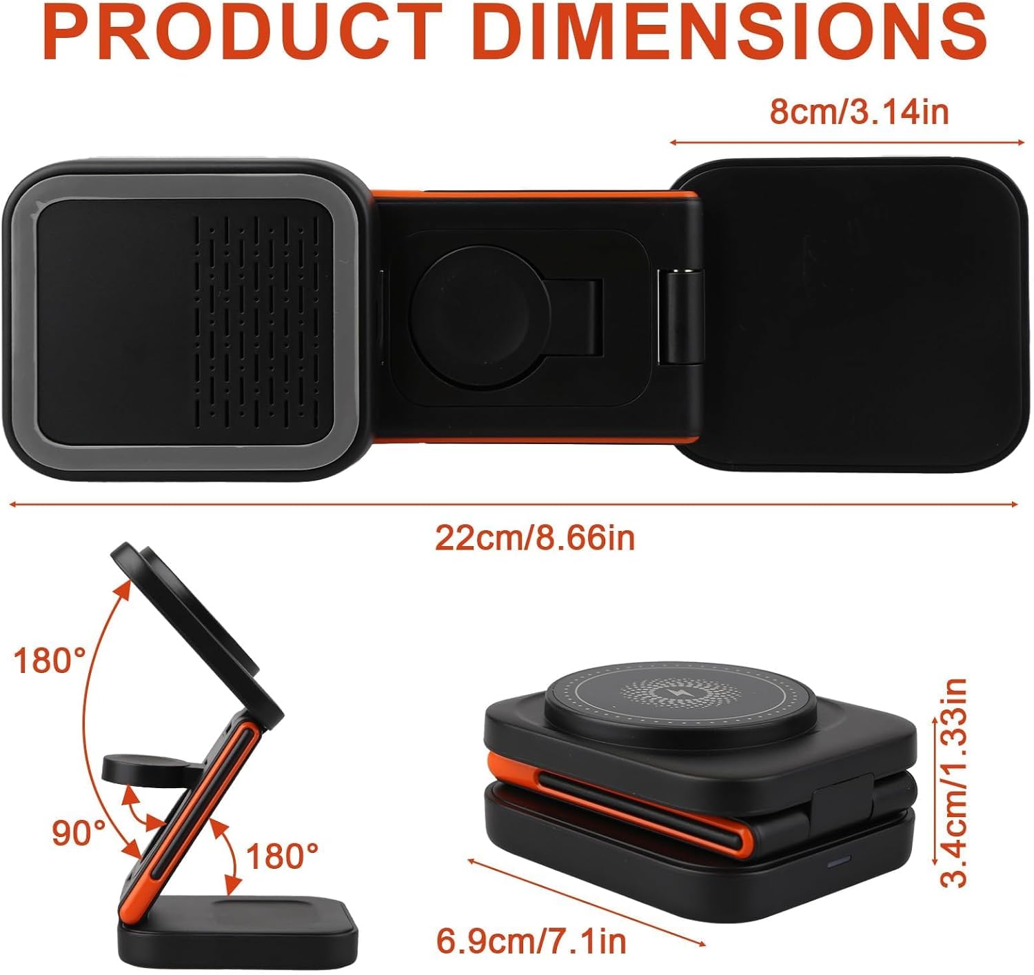 Thumbnail 1 de Chargeur sans Fil Pliable 3-en-1 MagSafe 15W — Station de Charge Rapide pour iPhone, Apple Watch et AirPods