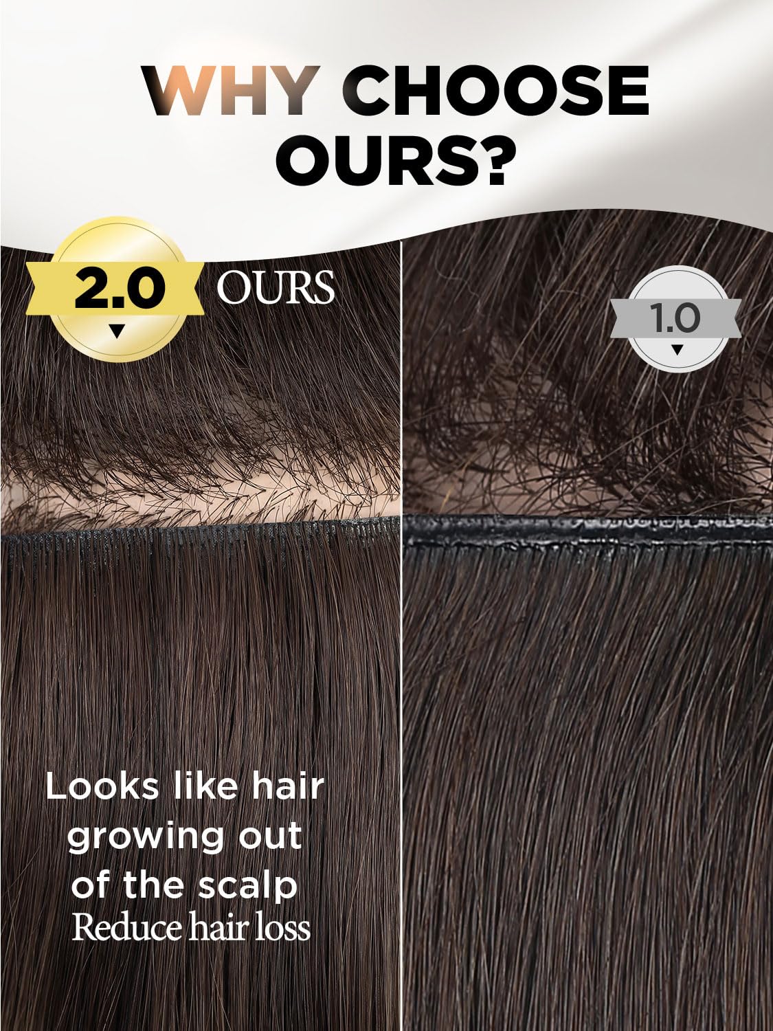 Thumbnail 2 de FANCEE Butterfly Genius OVO Weft Human Hair Extensions (22-inch, 100g) in Brown