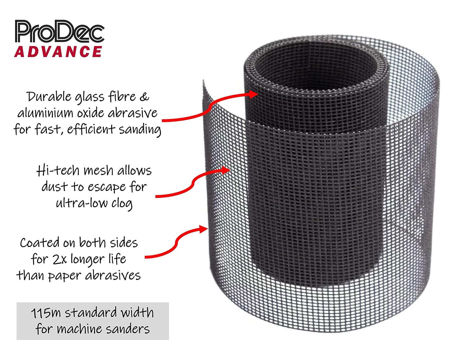 Detalle de ProDec Advance 5m Roll 120 Grit Sanding Mesh Roll