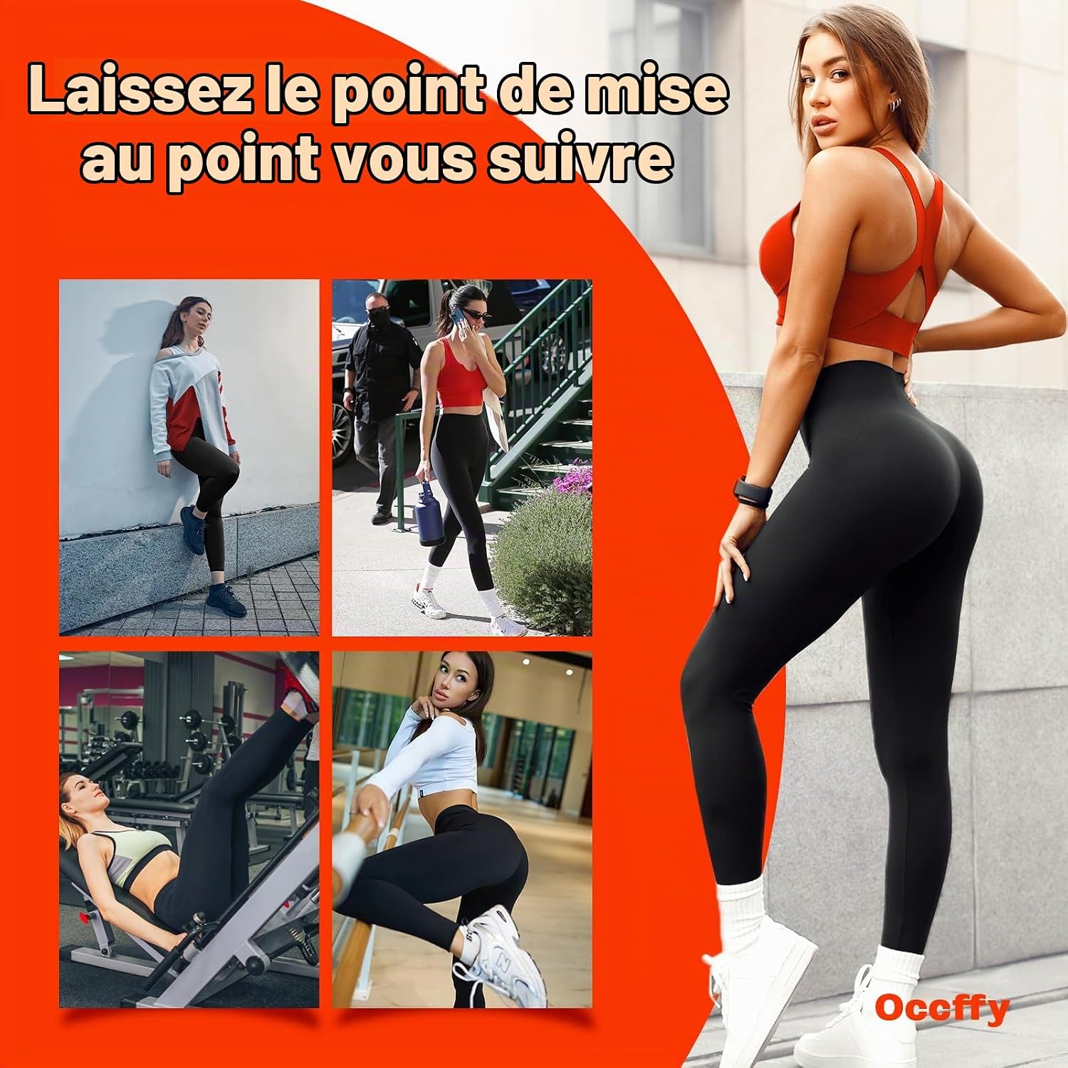 Thumbnail 4 de Occffy sportlegging voor dames met hoge taille, push-upeffect en butt lift