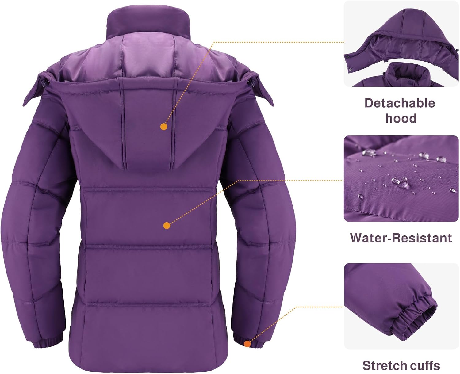 Detalle de CAMLE CROWN Women's Puffer Jacket, Polyester