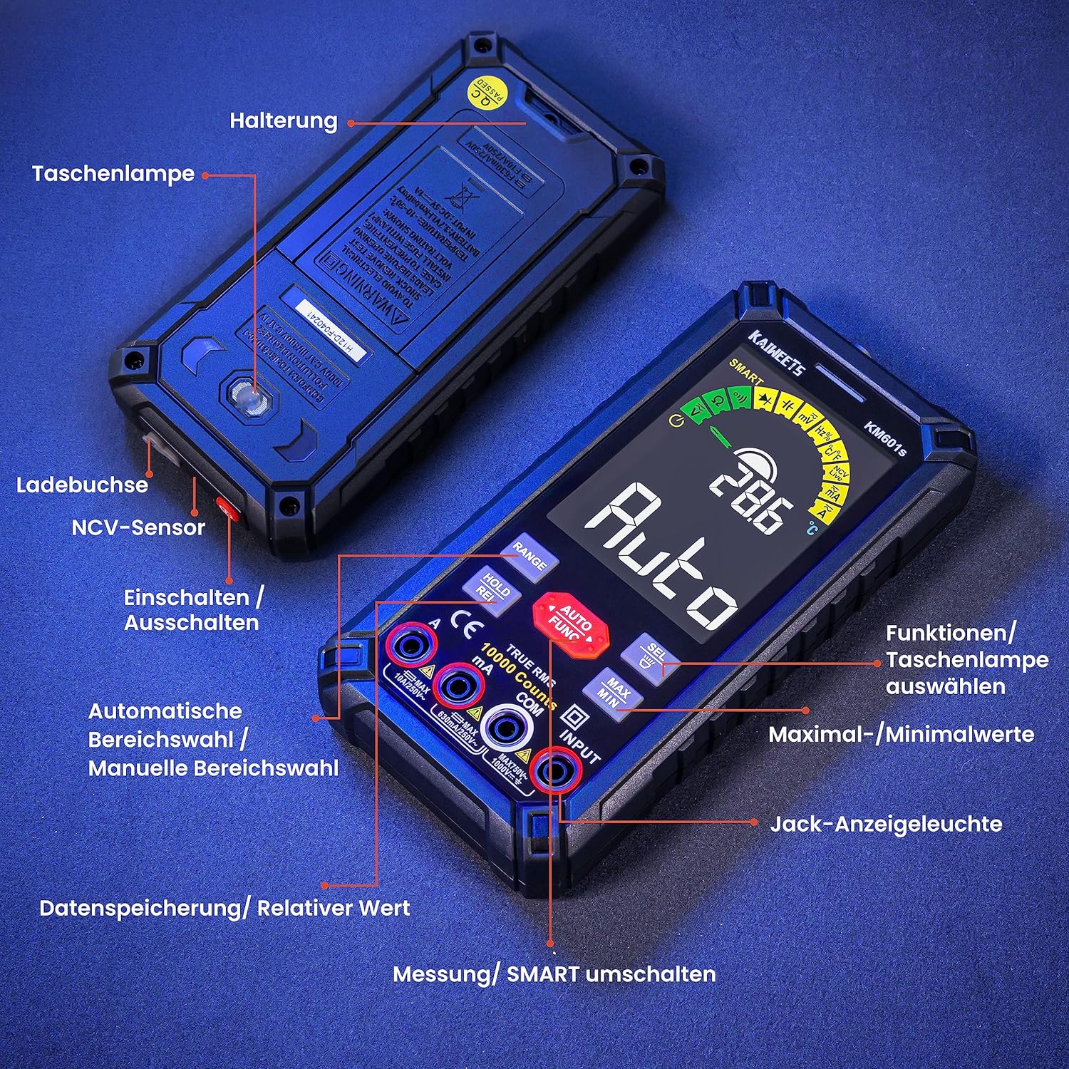 Detalle 2 de KAIWEETS KM601S Multimeter 10000 Zählungen