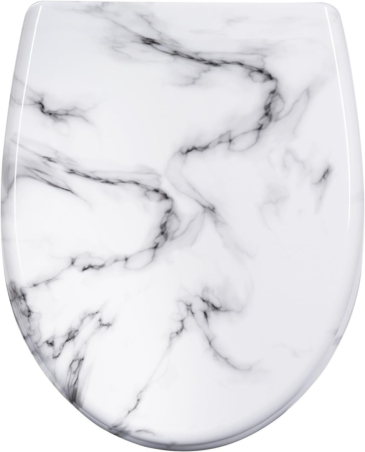 Detalle de WOLTU Toilettendeckel mit Absenkautomatik – O-Form WC-Sitz, 175 kg Tragkraft, Schnellverschluss