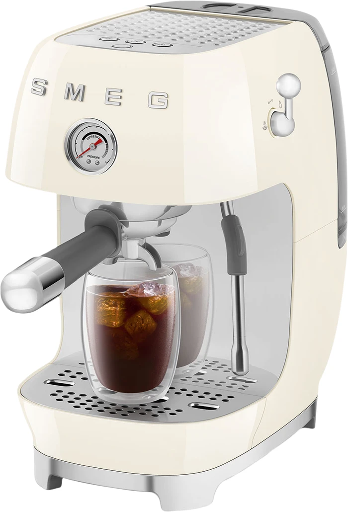 Thumbnail 10 de Smeg ECF03CREU Creme: Espressomaschine mit Manometer, cremigem Cappuccino und Latte Art