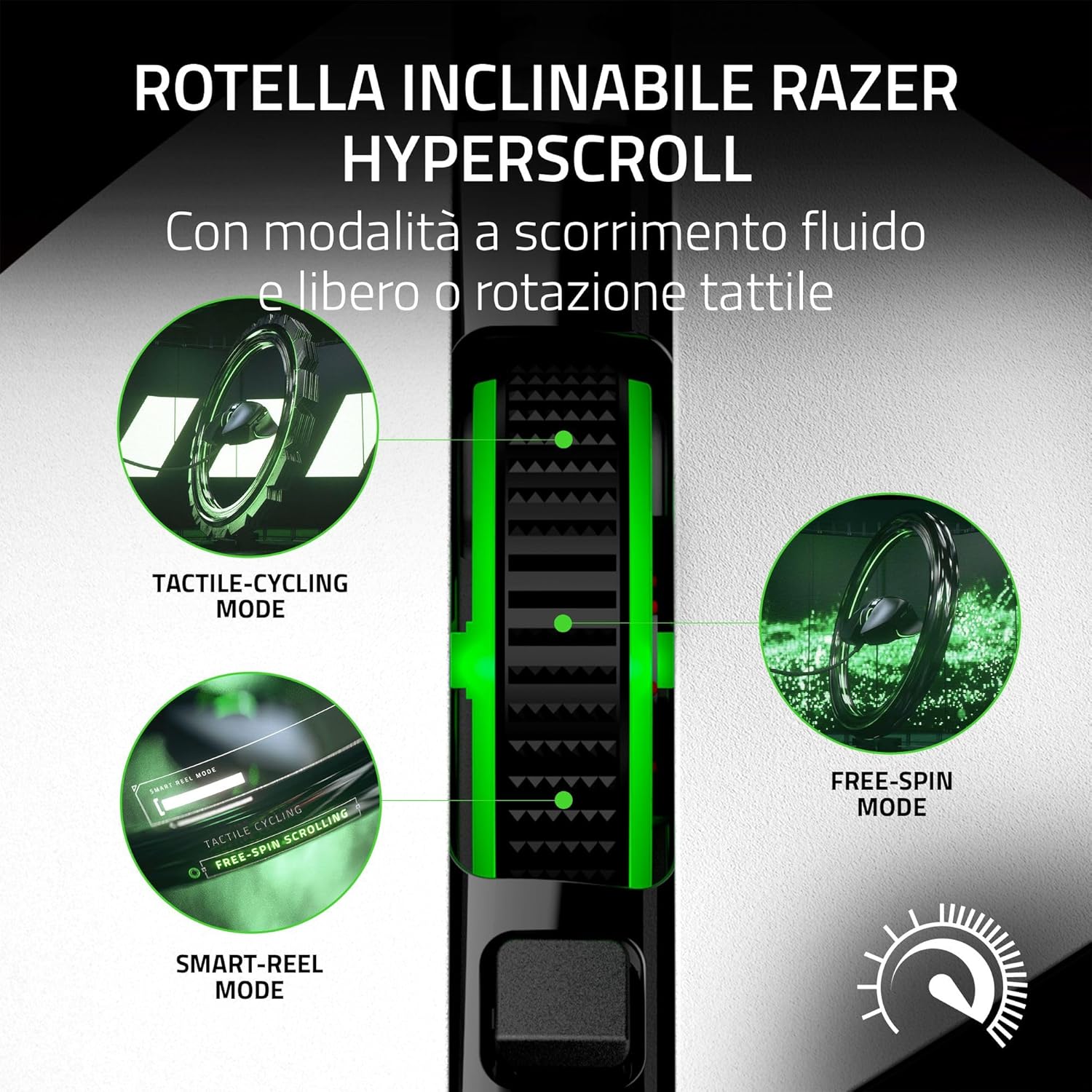 Thumbnail 2 de Razer Basilisk V3 – Mouse da gioco personalizzabile con sensore 26K DPI, Chroma RGB e 11 pulsanti programmabili, Bianco