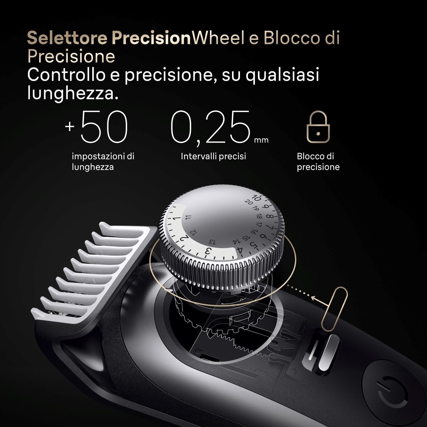 Thumbnail 4 de Braun BT9545 Series 9 regolabarba uomo con 52 lunghezze