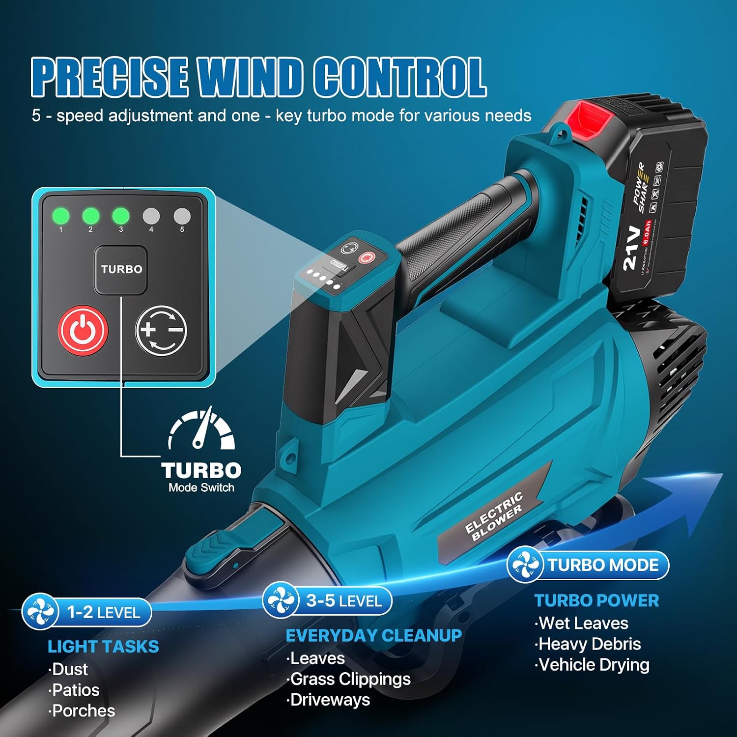 Detalle 2 de Cordless Leaf Blower 650 CFM