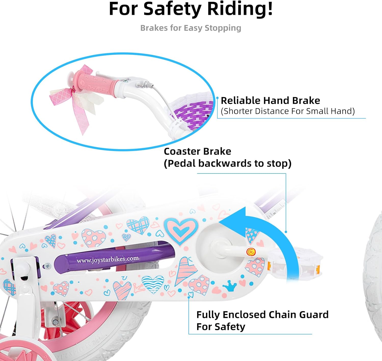 Thumbnail 2 de JOYSTAR Angel Girls Bike: Versatile Learn-to-Ride BMX-Style Bike for Toddlers and Kids