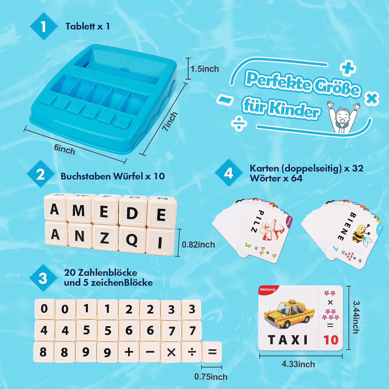 Thumbnail 5 de Joozmui Geschenk Lernspiel 3–8 Jahre 🎲