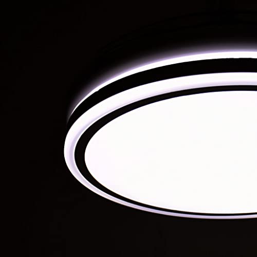 Detalle de Ventilador de techo con luz LED y APP móvil TODOLAMPARA.COM TRACE blanco (DC, retráctil y atenuable)