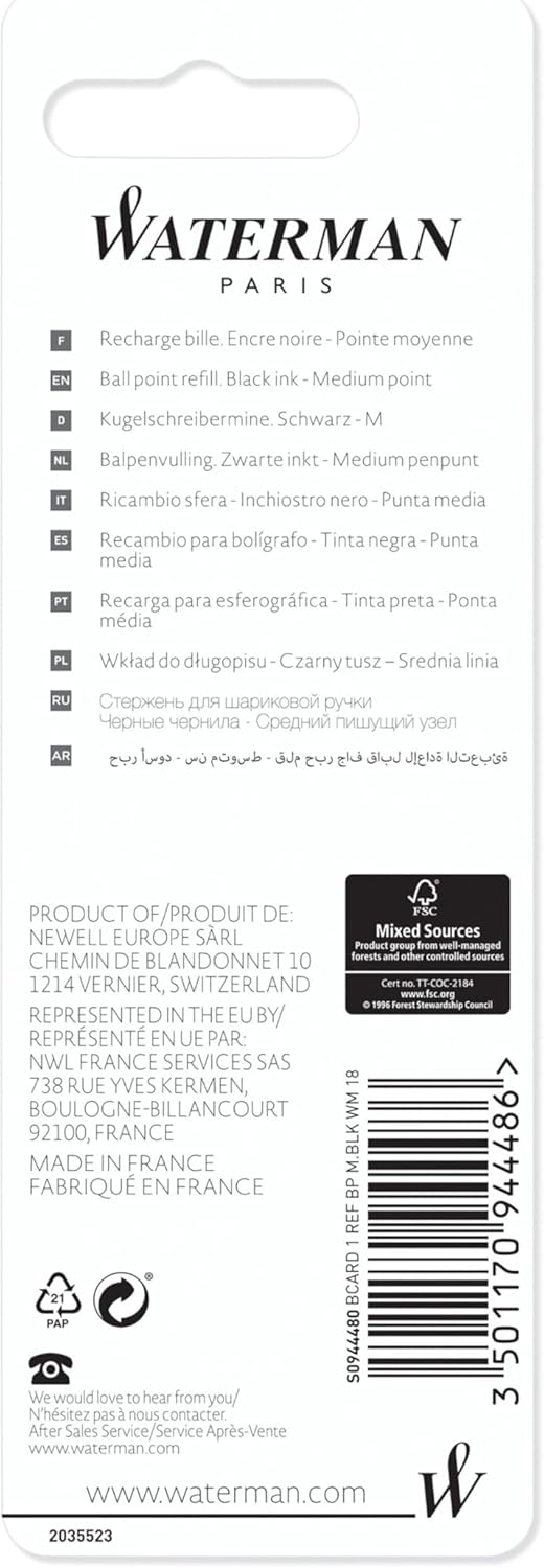 Thumbnail 6 de Waterman Recharge stylo roller 12 pièces 🖊️