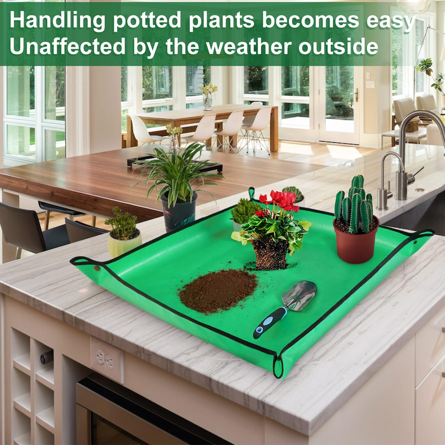 Detalle de HNXTYAOB PE-0068 Repotting Mat, 27" Waterproof Foldable Potting Tray