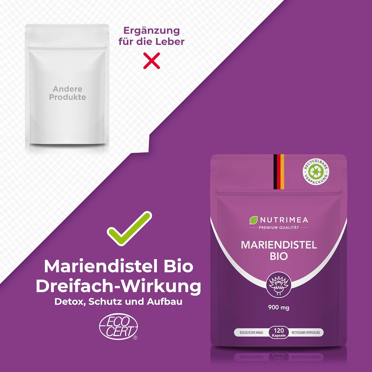Thumbnail 6 de Nutrimea Mariendistel Bio Kapseln 900mg
