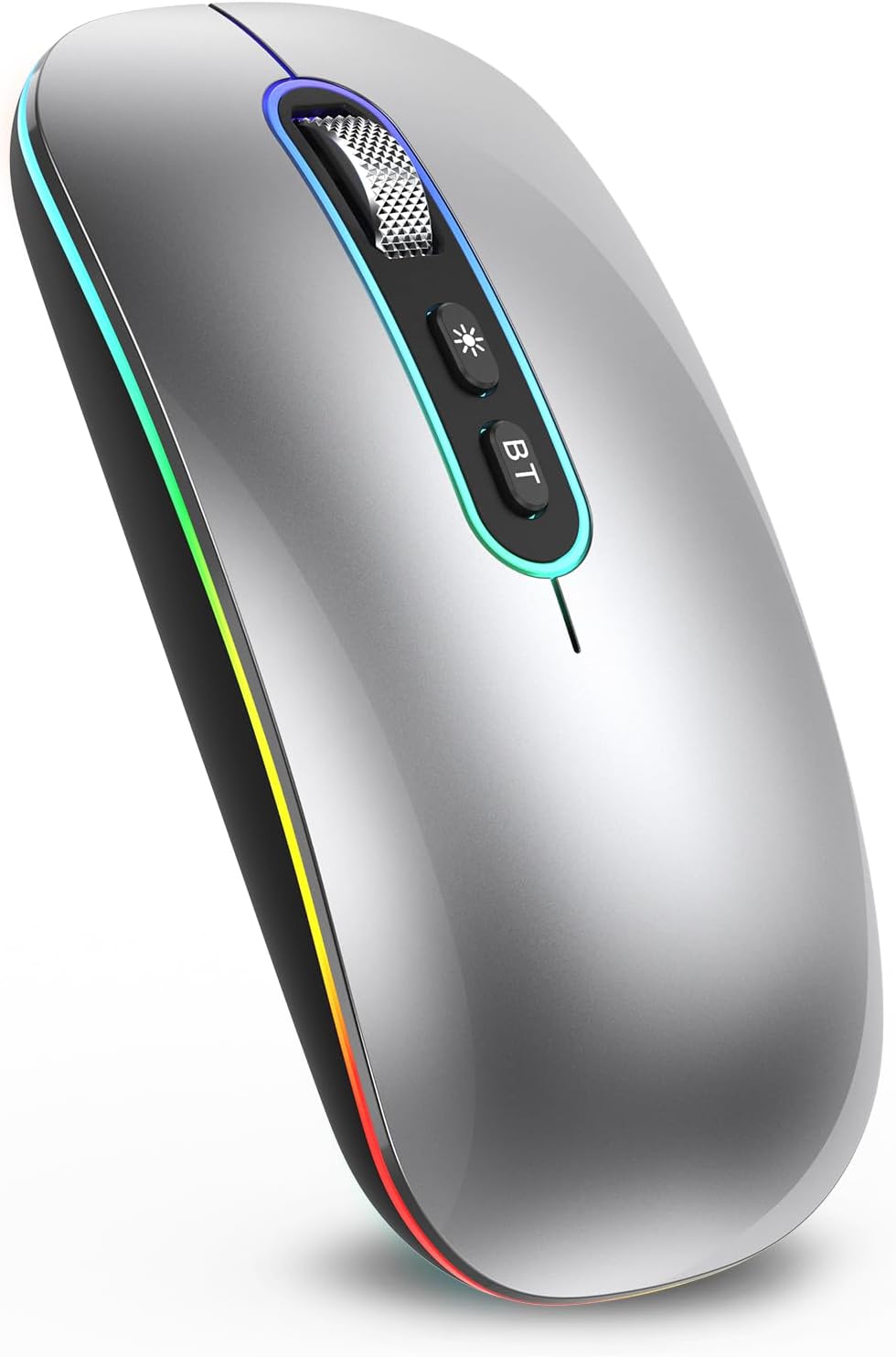 Thumbnail 6 de Cimetech Souris Bluetooth Rechargeable : Souris silencieuse à double modes (Bluetooth 5.1 + USB 2.4G) – Rose
