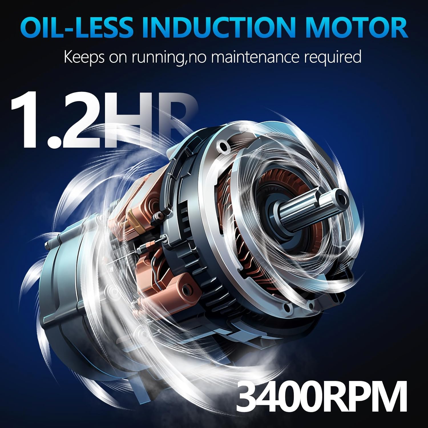 Thumbnail 4 de Quiet Air Compressor 68dB 5 Gallon Oil-Free