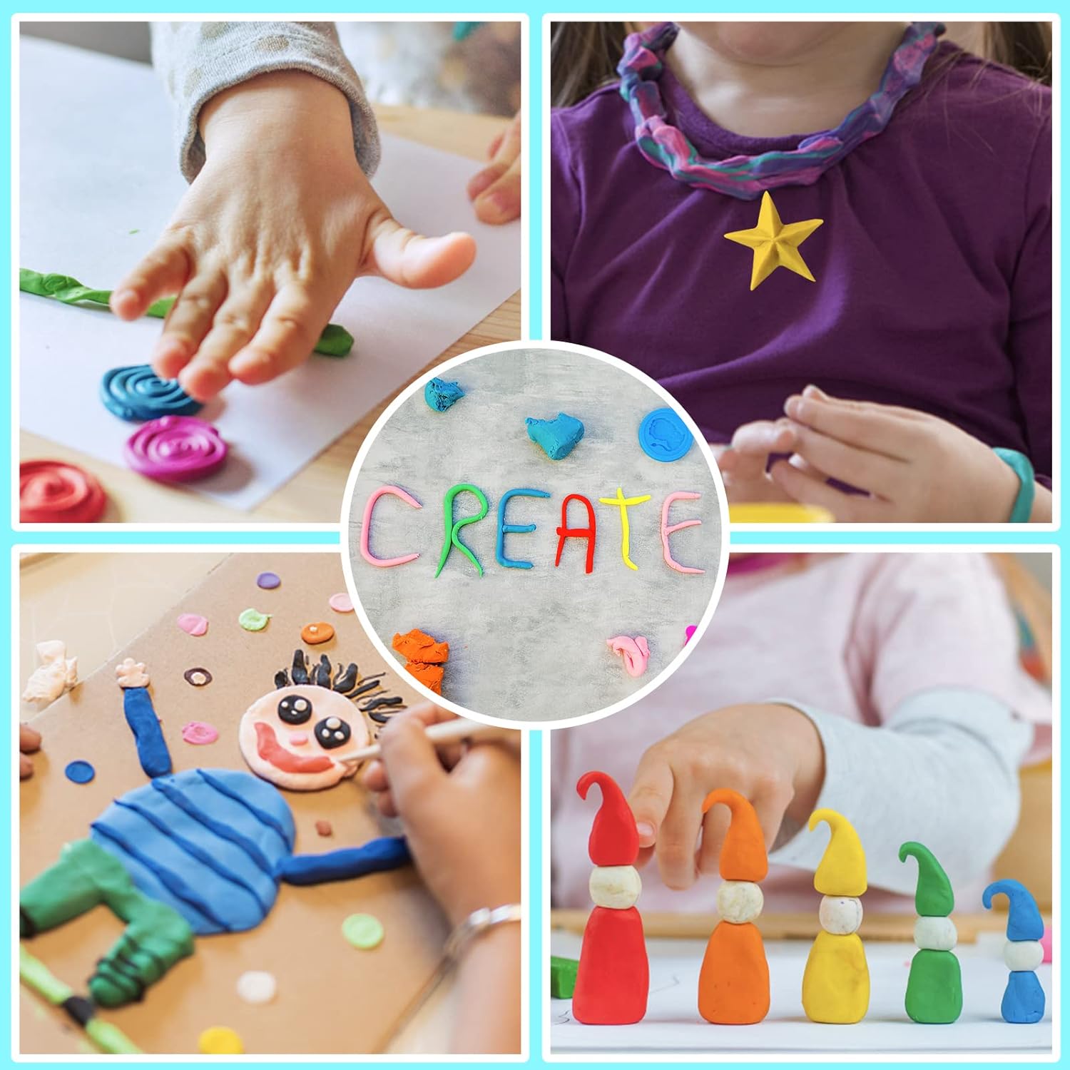 Thumbnail 4 de Air Dry Clay 27 Colours: Creative Modelling Clay for Kids (No Baking Required)