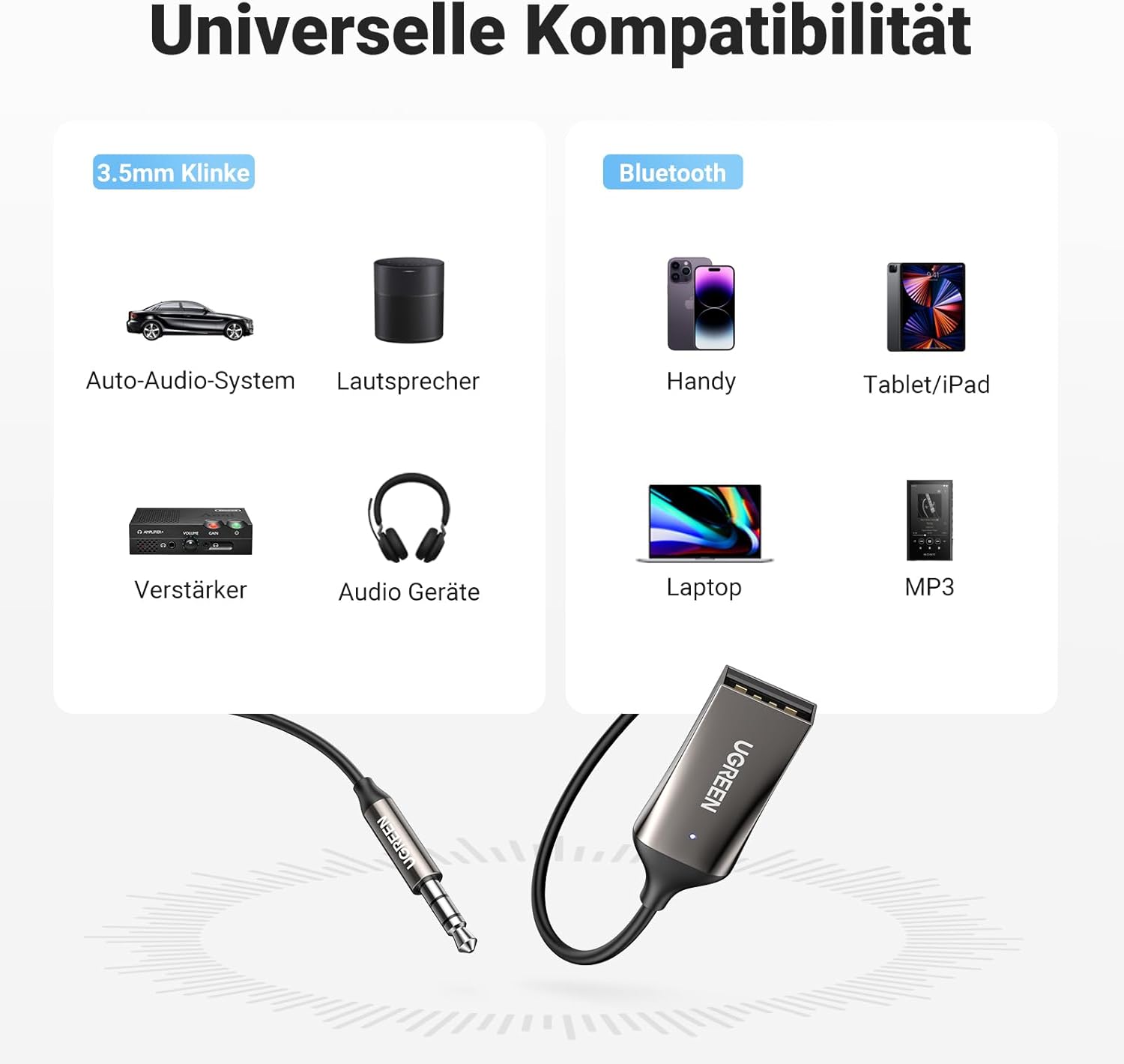 Thumbnail 5 de UGREEN Bluetooth Adapter 6.0 für Auto