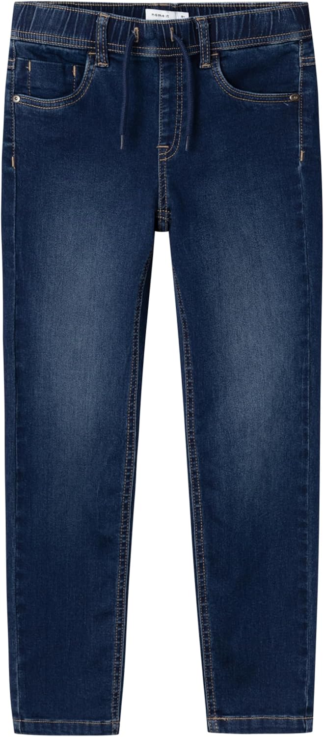 Detalle de NAME IT Jungen Jeans Slim Fit Sweat mit Kordelzug – bequemer Jogger-Style