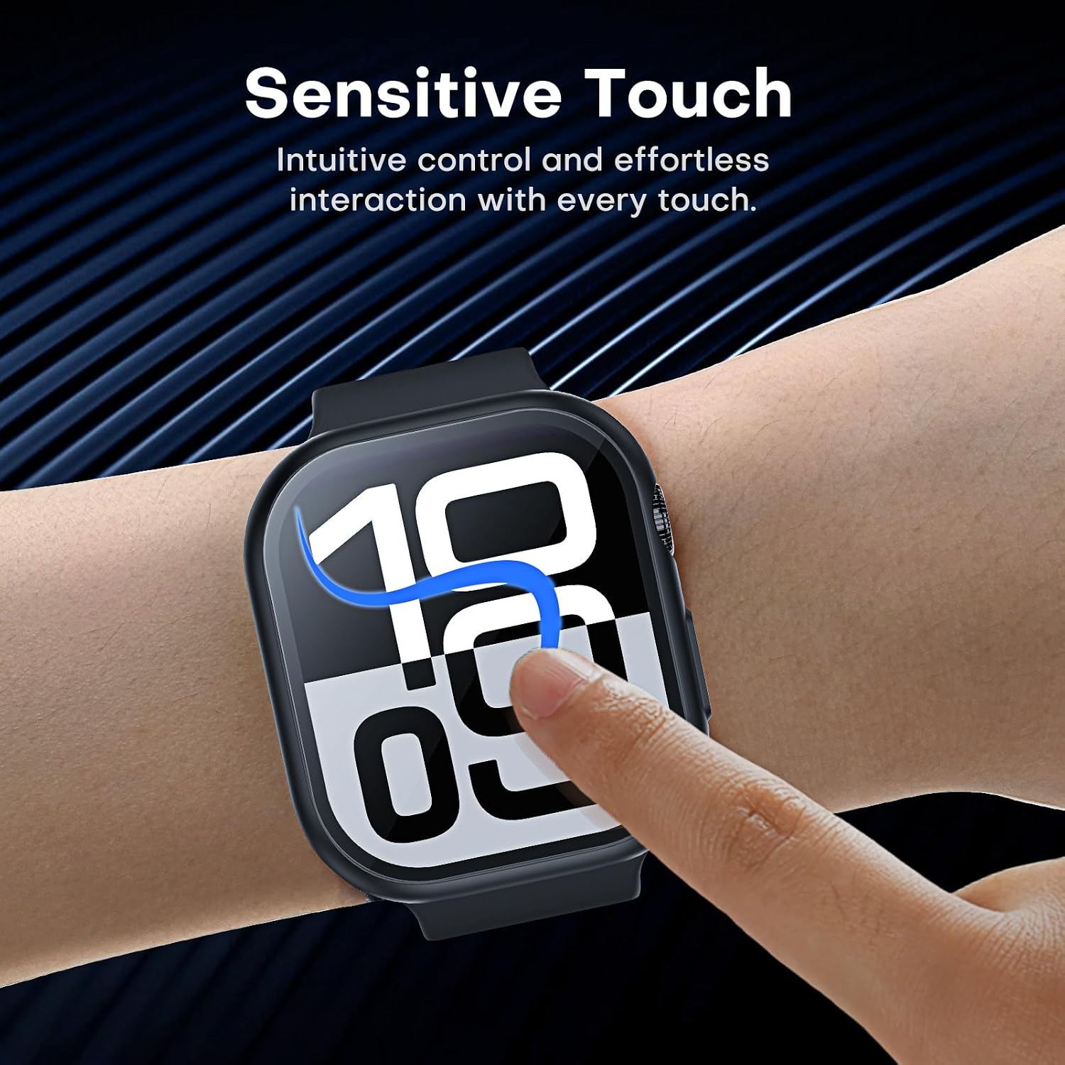 Thumbnail 2 de TAURI 2 Pack Waterproof Case for Apple Watch 46mm (Series 11/10) with 9H Glass Screen Protector
