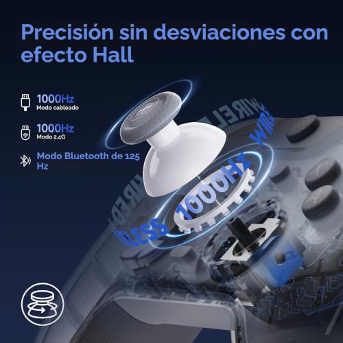 Thumbnail 2 de EasySMX X05Pro mando inalámbrico con base, joysticks Hall y respuesta de 1000 Hz