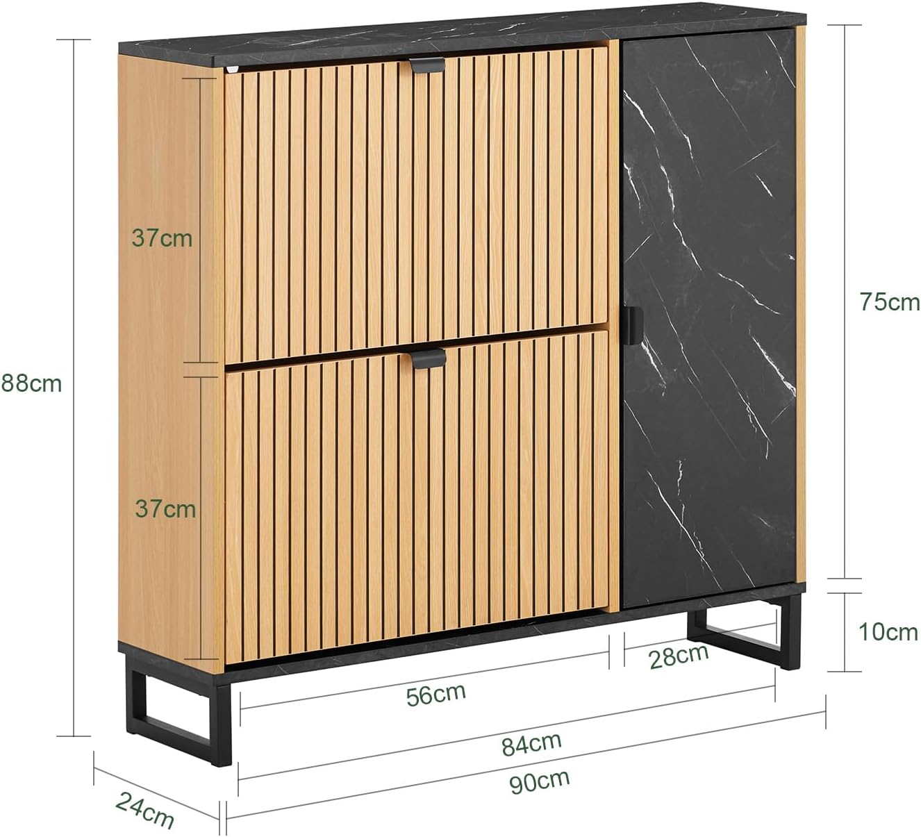 Thumbnail 2 de SoBuy Meuble Chaussures Étroit pour Entrée FSR203-N