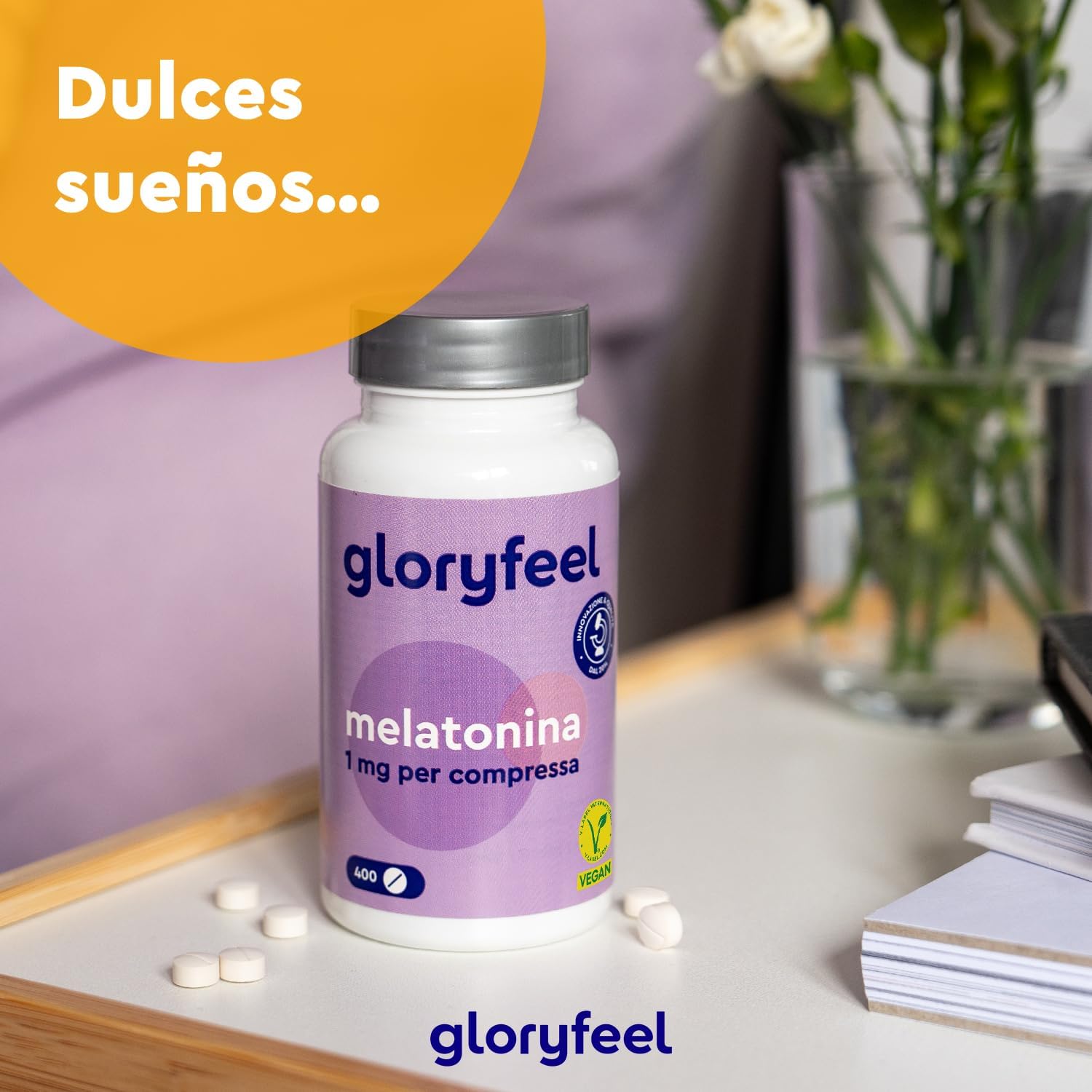 Thumbnail 6 de Melatonina 400 Tabletas 1 mg para dormir bien