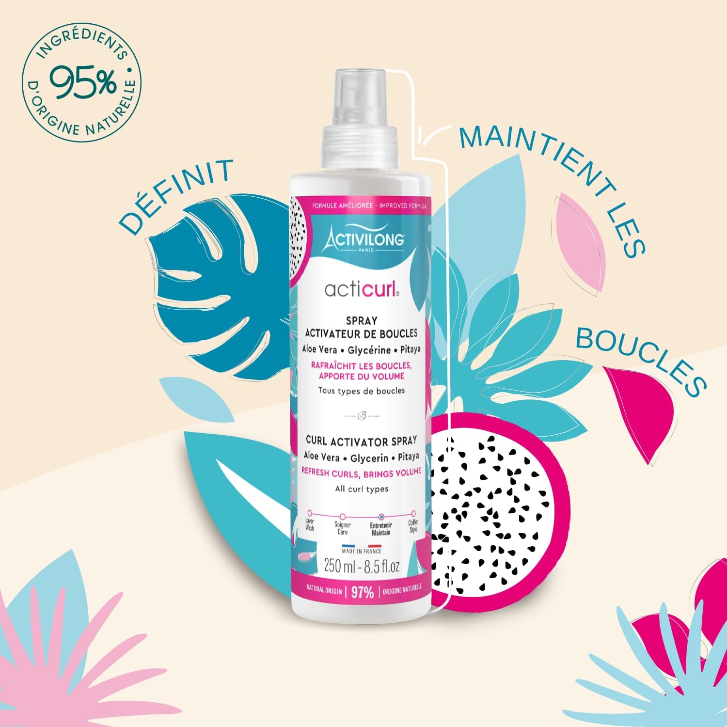 Detalle 2 de ACTIVILONG Acticurl 250ml activateur de boucles 💇♀