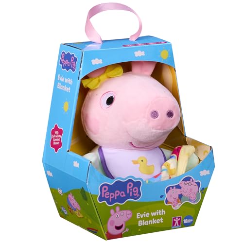 Detalle de Peppa Pig Baby Evie with Blanket Plush Toy