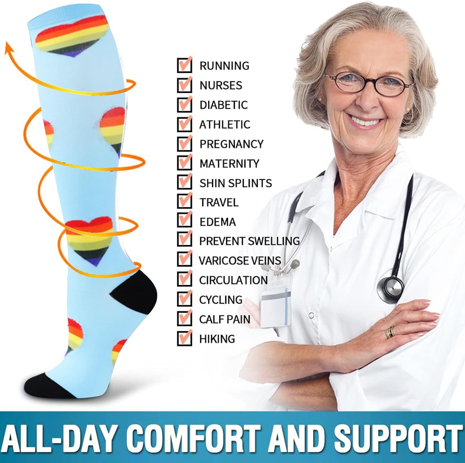 Thumbnail 3 de BONANGEL Calze a Compressione Graduata 15-20 mmHg – 4 Paia