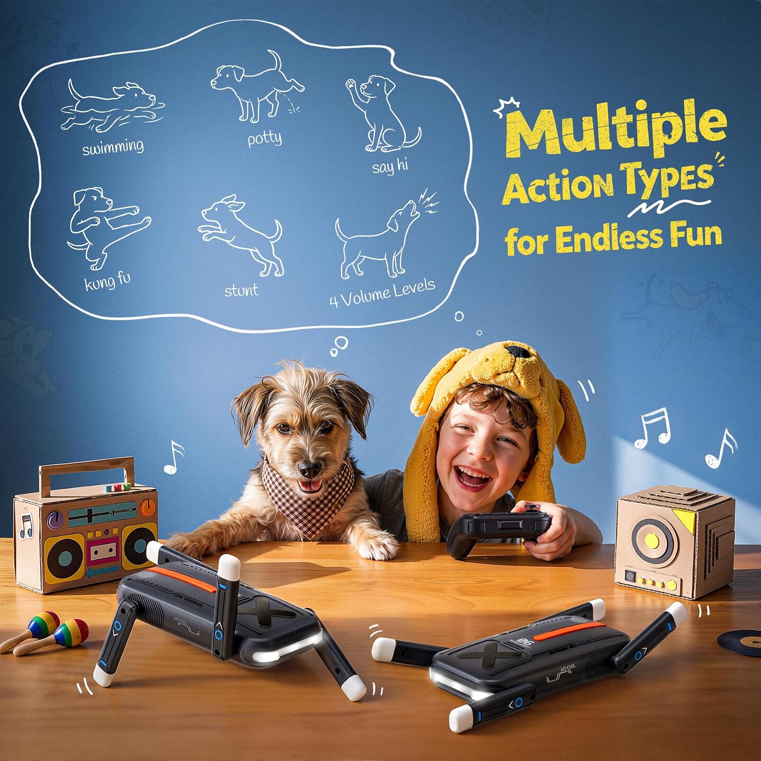Detalle de Ruko R1 Mini Robot Dog with 4-Way Flips, Gesture Control and Programming