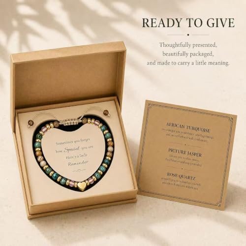 Thumbnail 5 de Lueaurra Natural Stone Crystal Bracelet, Adjustable Fit and Gift Box