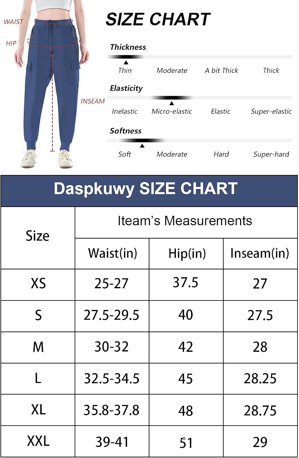 Thumbnail 6 de Daspkuwy Women's Cargo Trousers lightweight quick-dry hiking pants