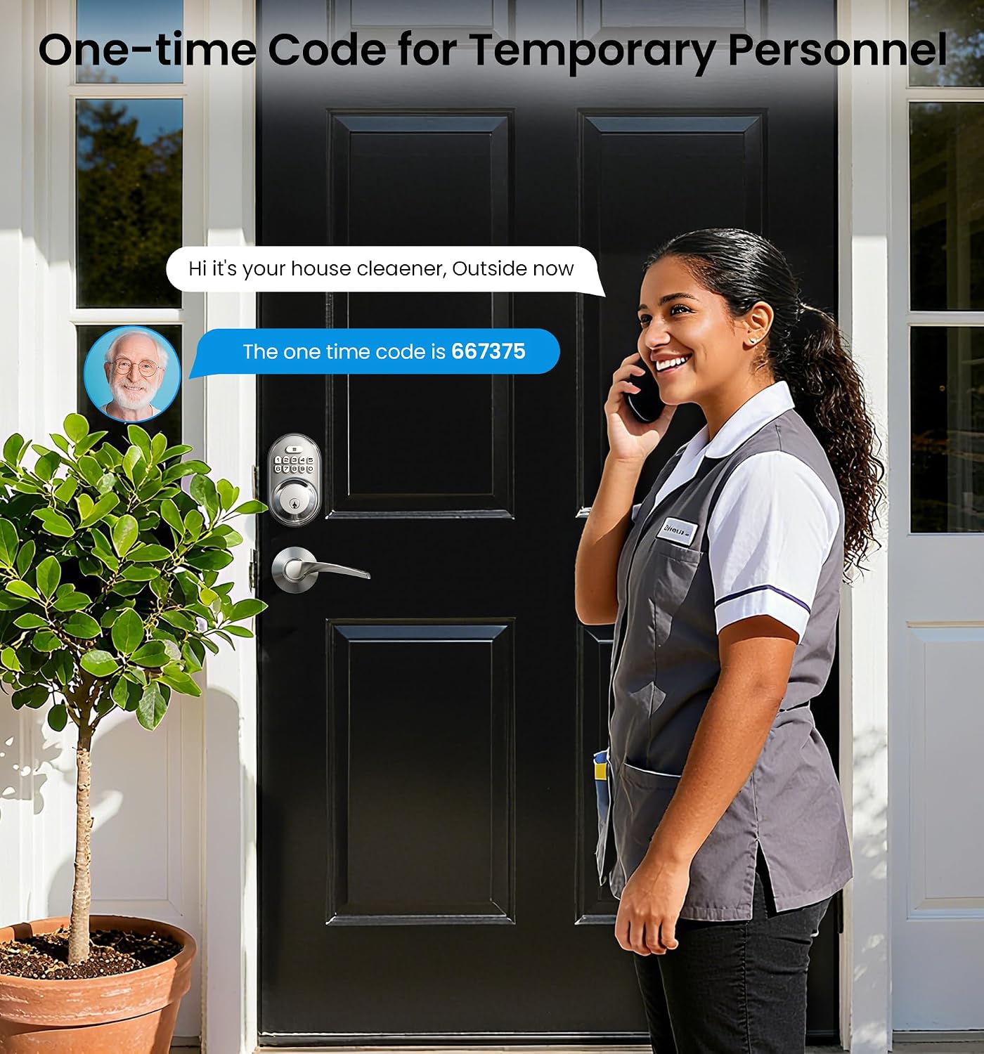 Thumbnail 6 de Veise Keyless Entry Door Lock, Satin Nickel