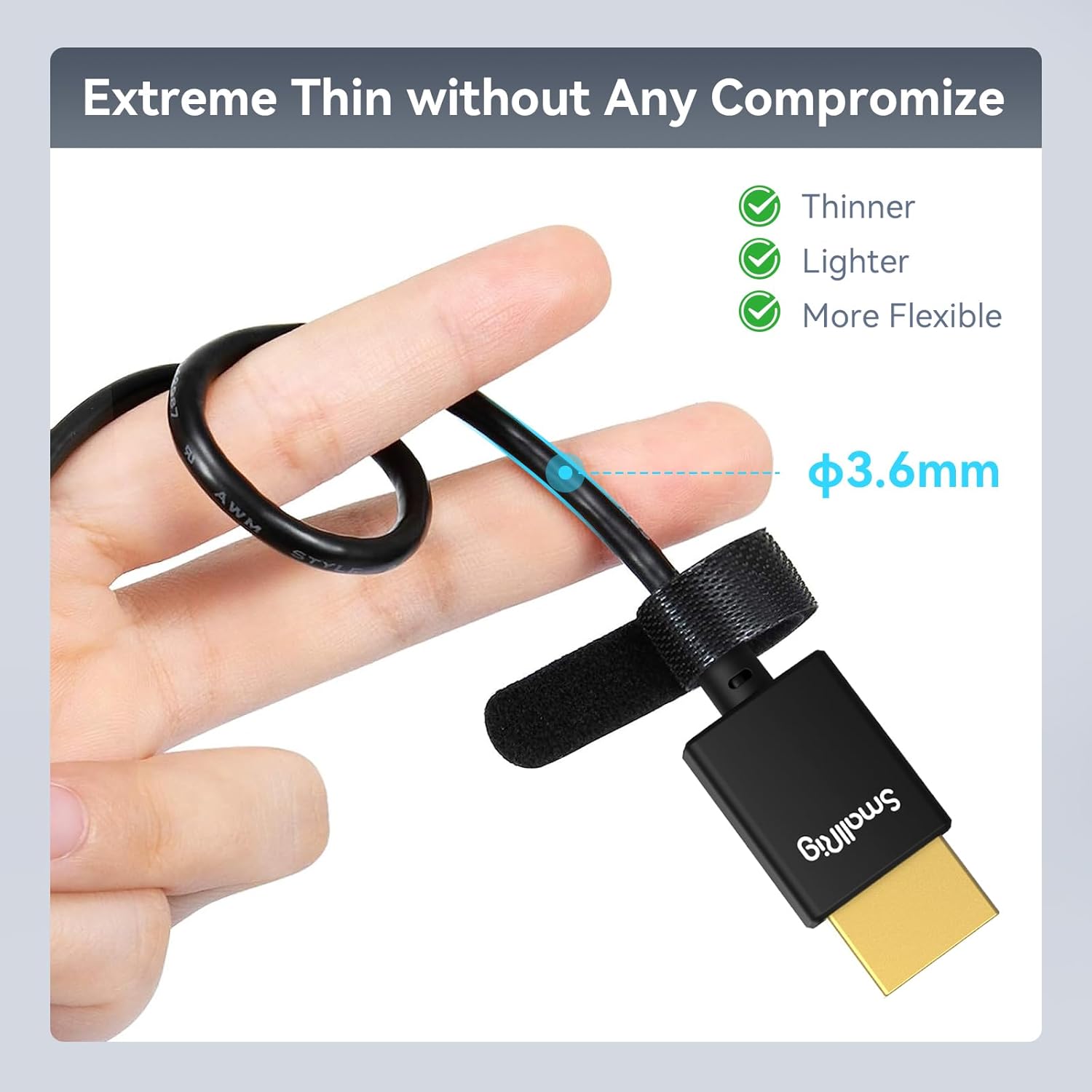Detalle 2 de SMALLRIG 3043B câble HDMI 55 cm