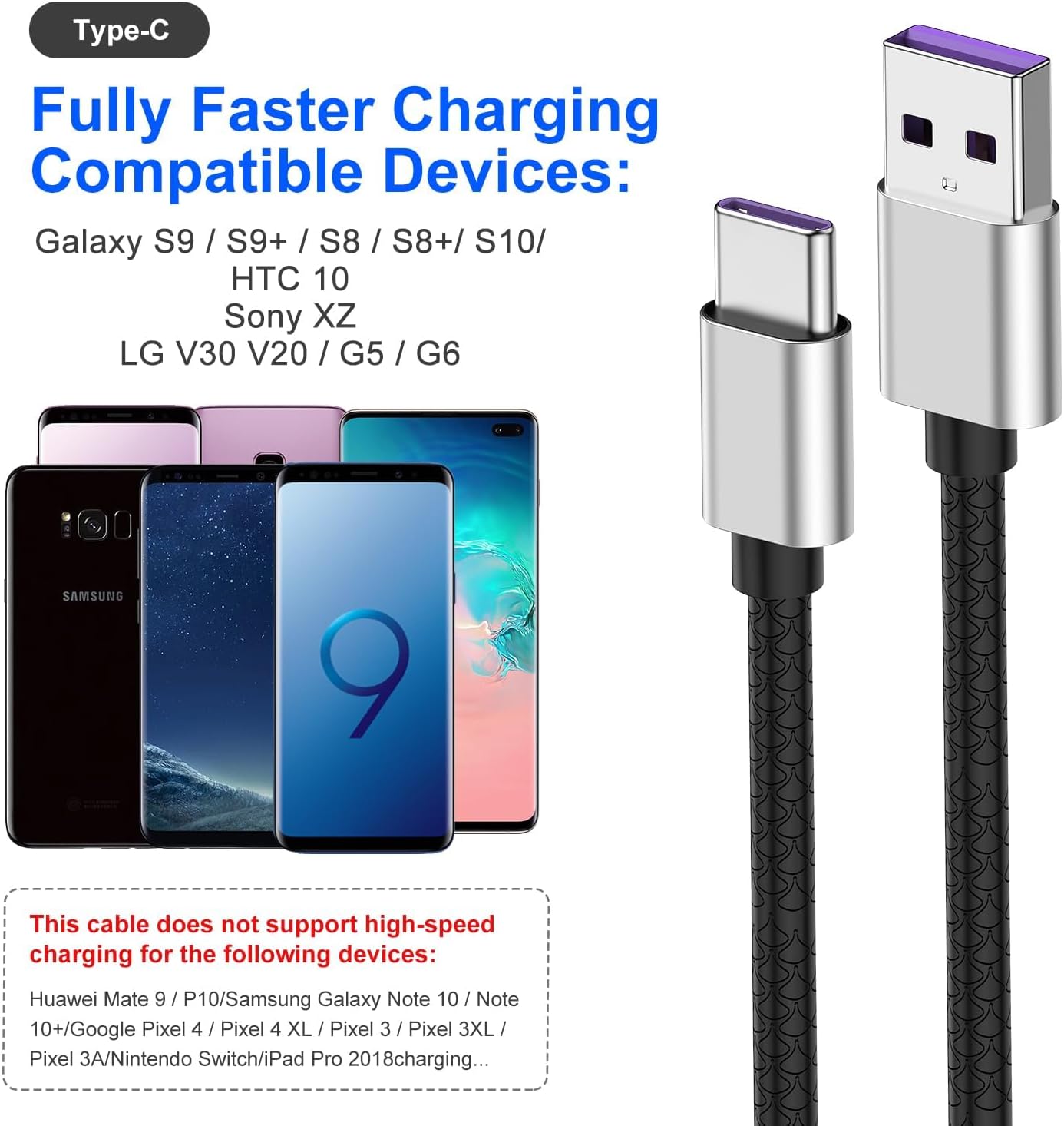 Thumbnail 5 de USB Type C Cable 10ft 2-Pack