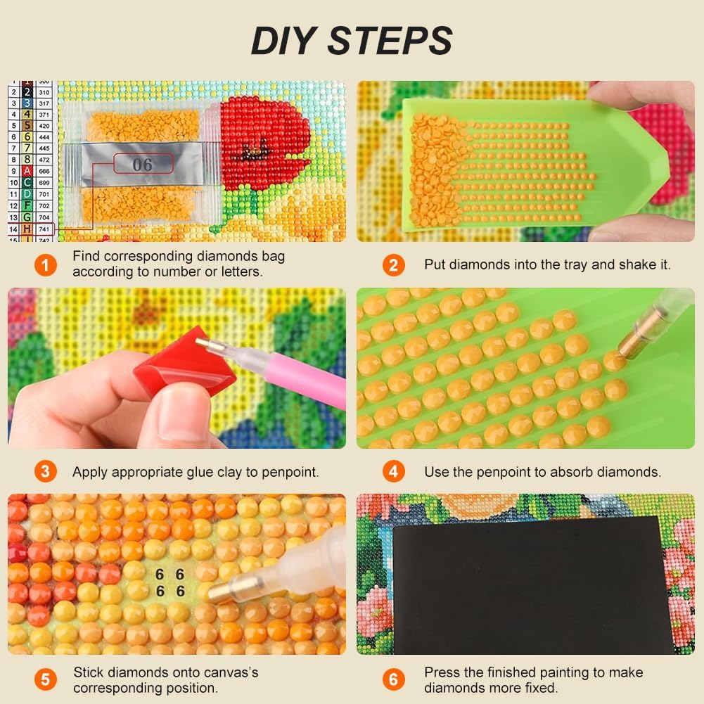 Thumbnail 6 de Reluohuo Diamond Painting Kit, 12 x 12 Inch
