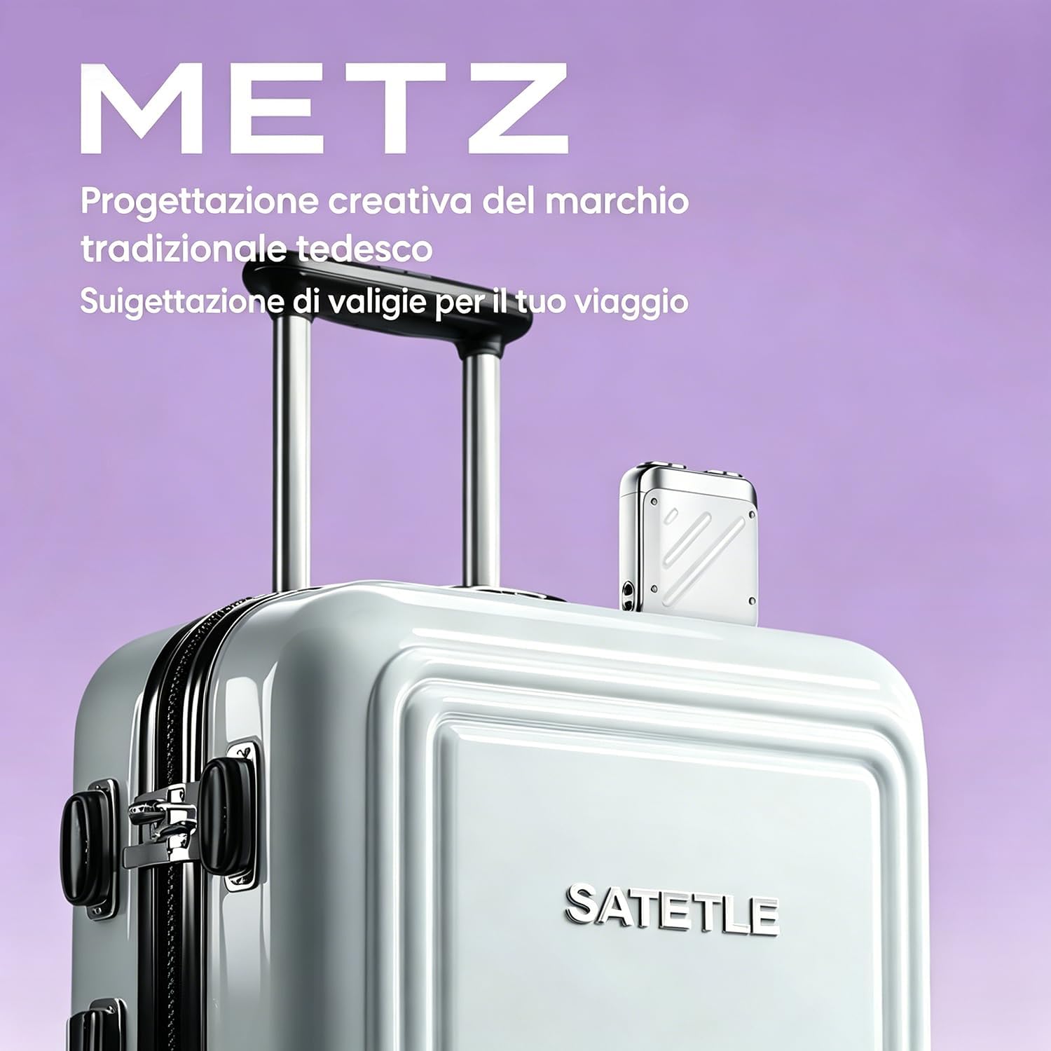 Detalle de Skyworth Metz Traveller Rasoio Elettrico Uomo: rasatura secco/umido, IPX7, 9×2 lame, ricarica USB-C