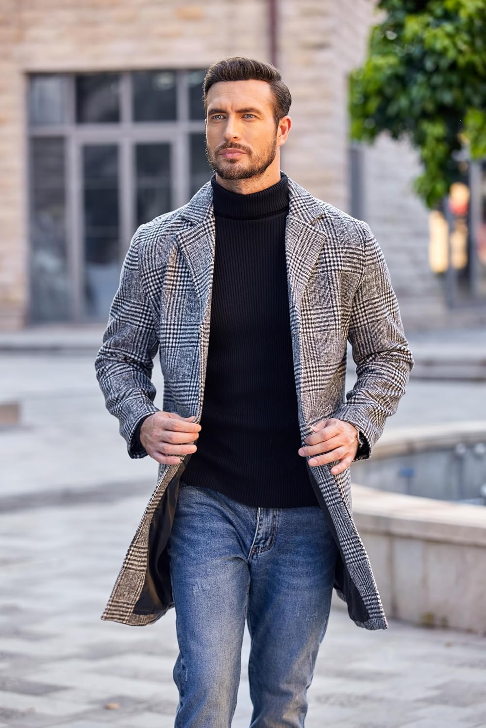 Thumbnail 5 de COOFANDY Ribbed Slim Fit Turtleneck Sweater