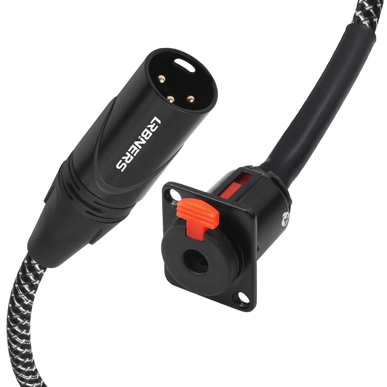 Thumbnail 4 de Lrbners GYX01D110B-07 2 ft XLR Male to 6.35mm Female Panel-Mount Cable